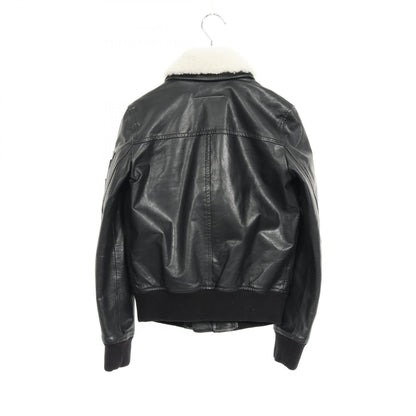 レザージャケット レザー ブラック 中綿 エムエムシックスメゾンマルジェラ アウター MM6 MAISON MARGIELA