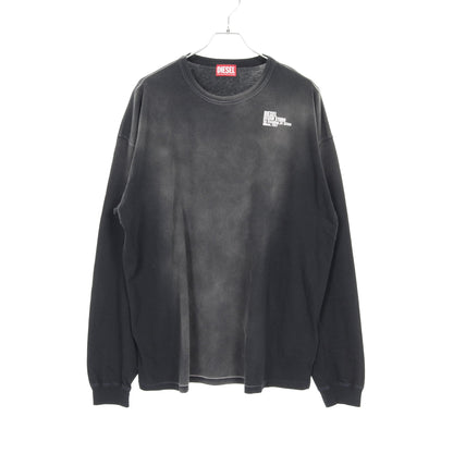 T-BOXT-LS-N2 Tシャツ 長袖 ダメージ加工 コットン グレー ディーゼル トップス DIESEL
