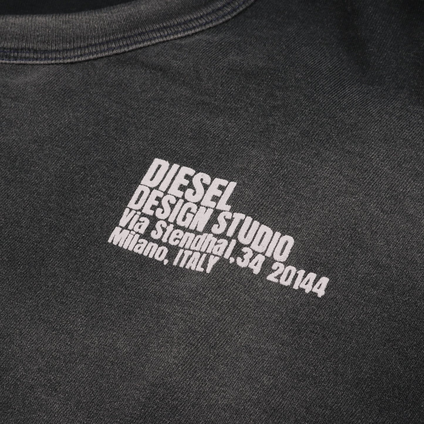 T-BOXT-LS-N2 Tシャツ 長袖 ダメージ加工 コットン グレー ディーゼル トップス DIESEL
