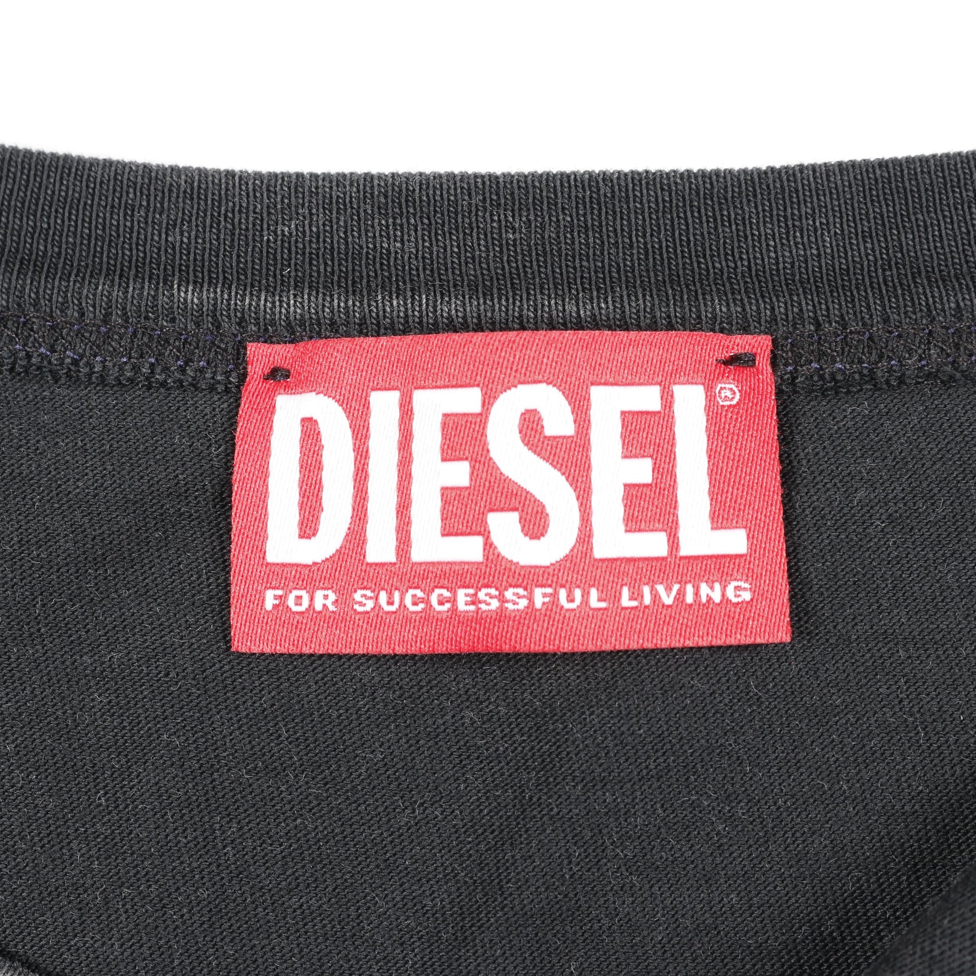 T-BOXT-LS-N2 Tシャツ 長袖 ダメージ加工 コットン グレー ディーゼル トップス DIESEL