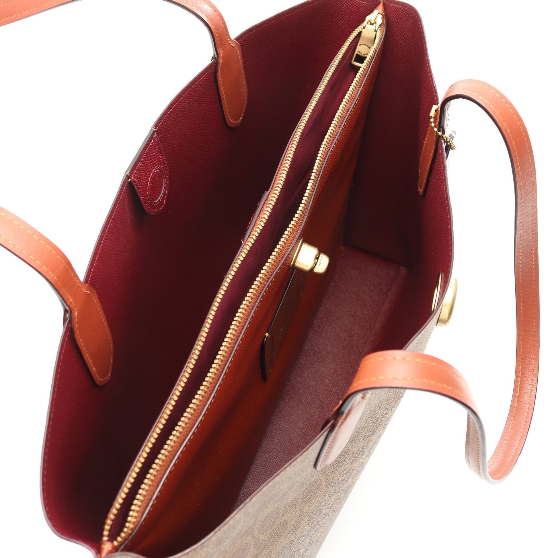 ショルダーバッグ トートバッグ PVC レザー ベージュ ブラウン コーチ バッグ COACH