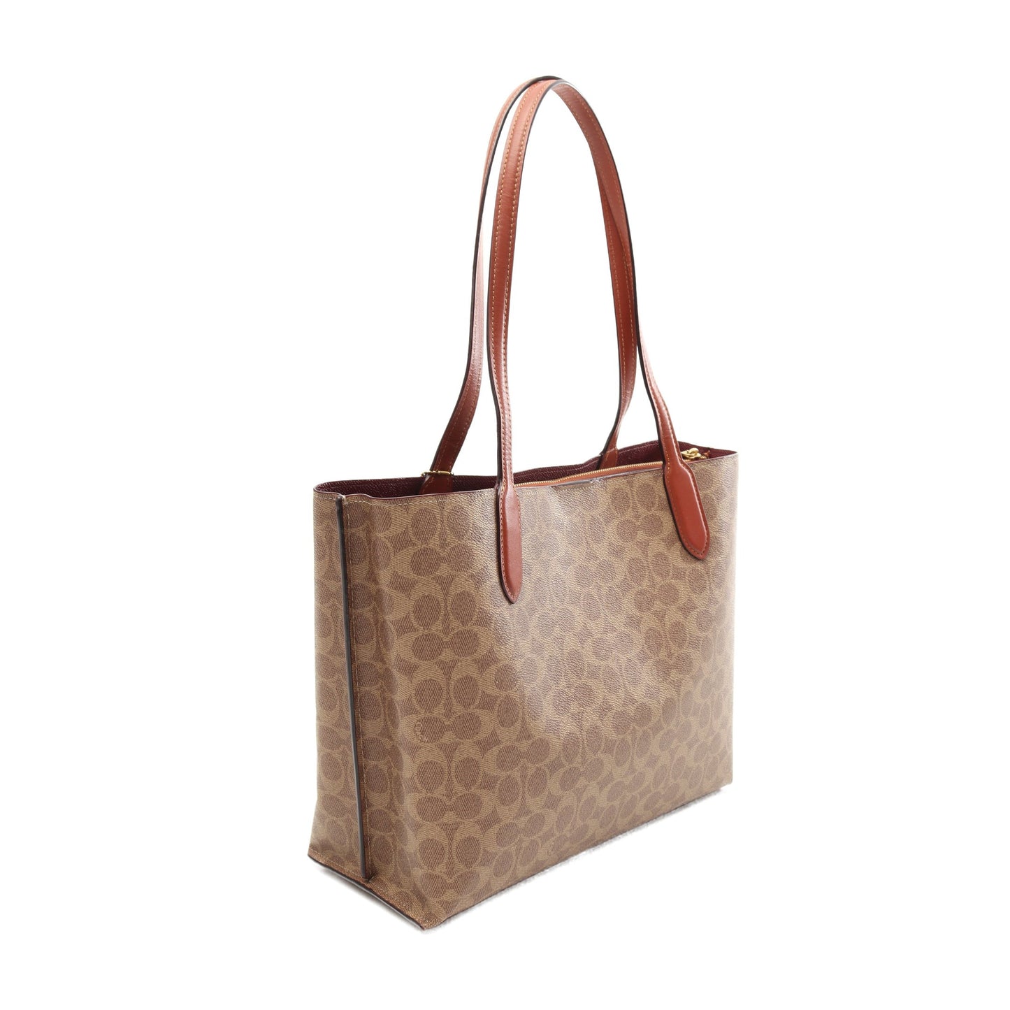 ショルダーバッグ トートバッグ PVC レザー ベージュ ブラウン コーチ バッグ COACH