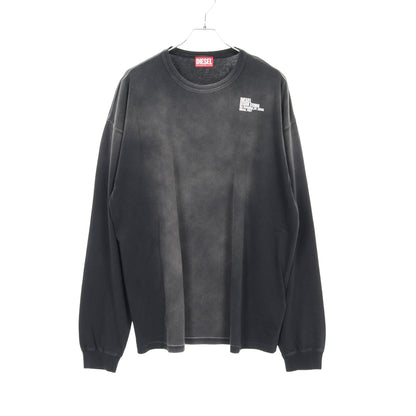 T-BOXT-LS-N2 Tシャツ 長袖 ダメージ加工 コットン グレー ディーゼル トップス DIESEL
