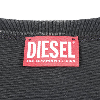 T-BOXT-LS-N2 Tシャツ 長袖 ダメージ加工 コットン グレー ディーゼル トップス DIESEL