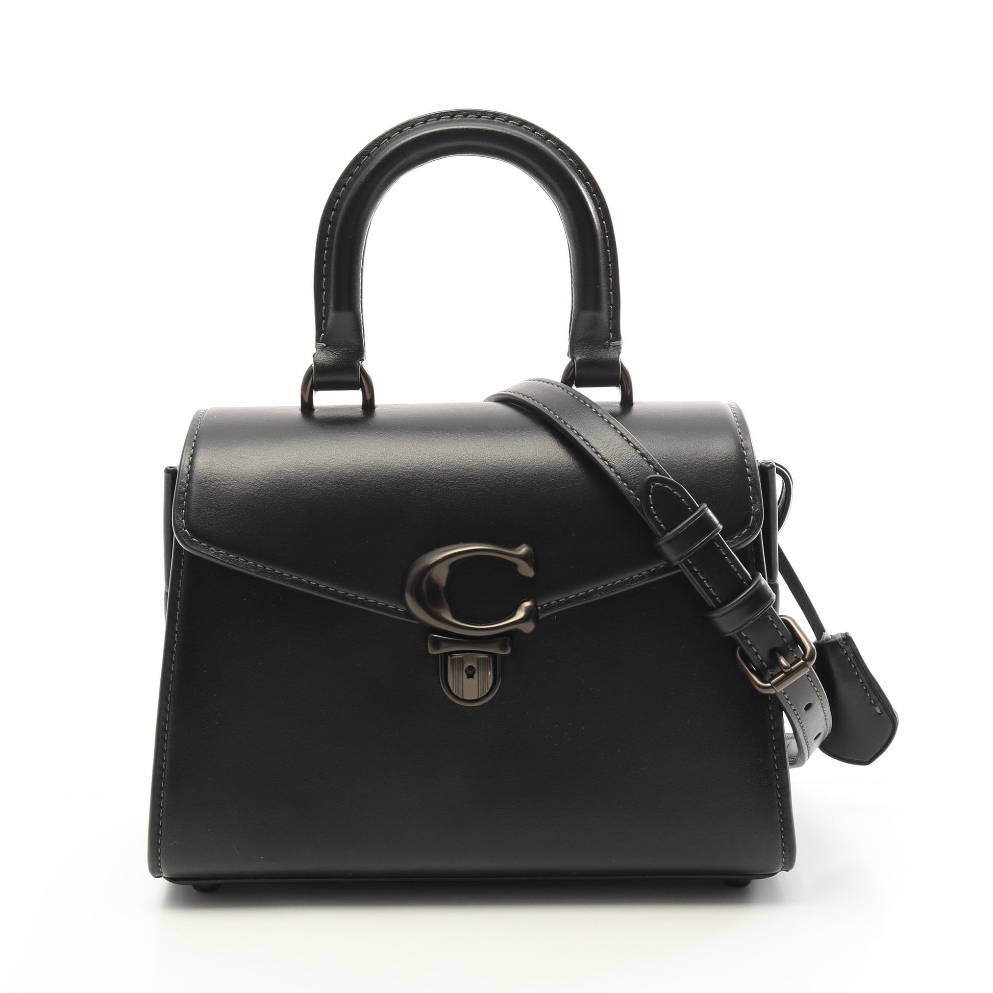 サミートップハンドル21 ハンドバッグ レザー ブラック 2WAY コーチ バッグ COACH