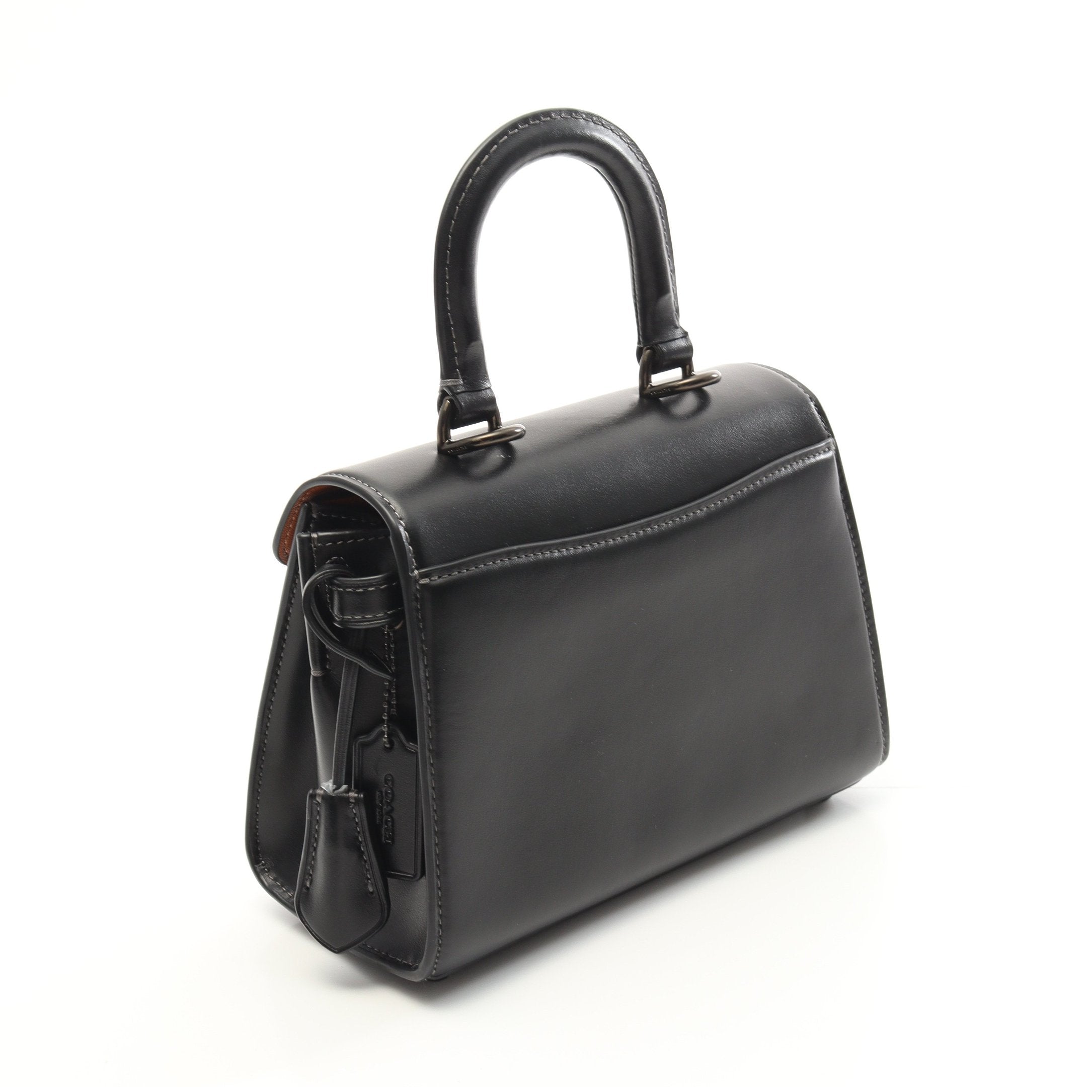 サミートップハンドル21 ハンドバッグ レザー ブラック 2WAY コーチ