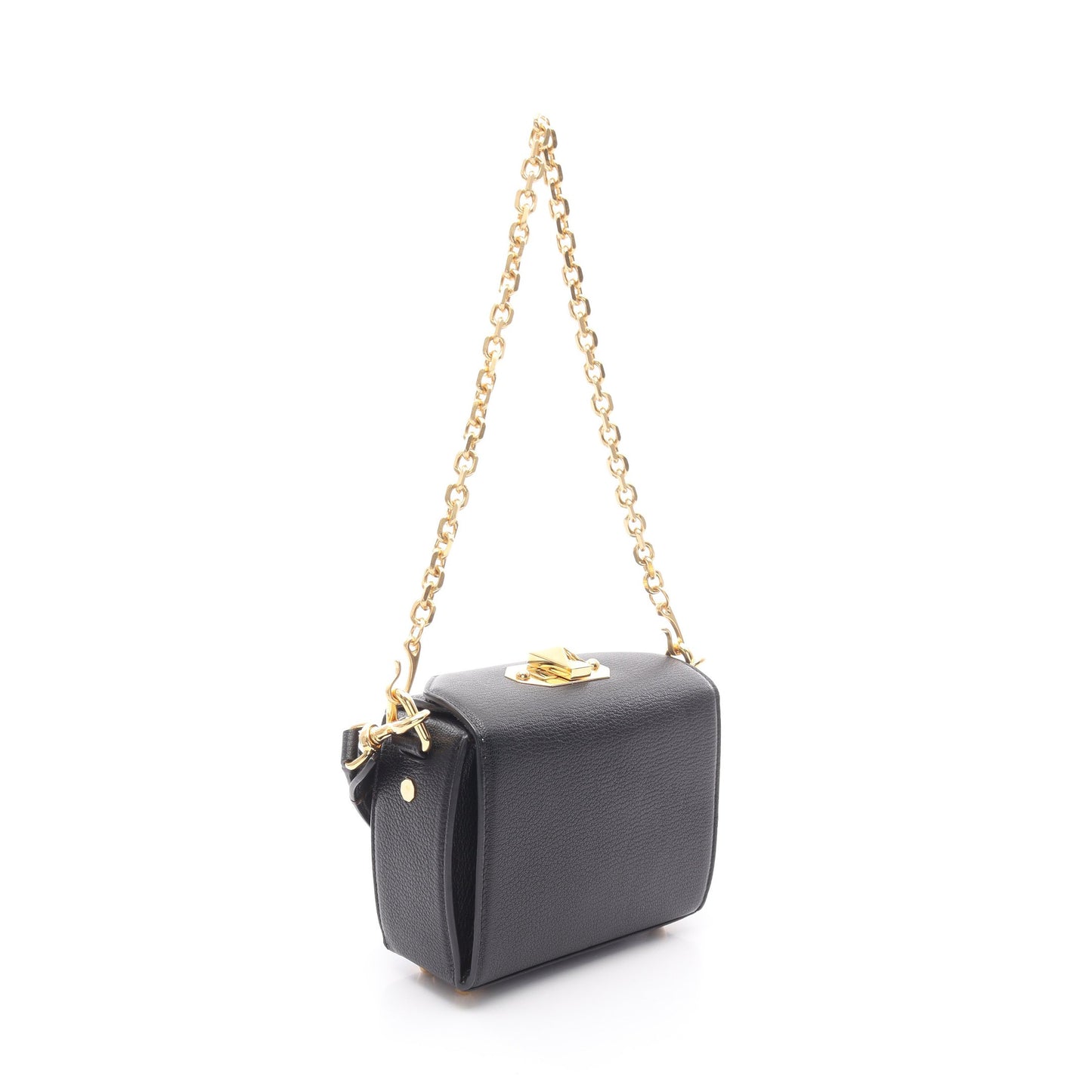 ボックスバッグ チェーンハンドバッグ レザー ブラック 2WAY アレキサンダーマックイーン バッグ ALEXANDER MCQUEEN