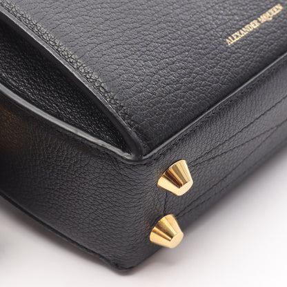 ボックスバッグ チェーンハンドバッグ レザー ブラック 2WAY アレキサンダーマックイーン バッグ ALEXANDER MCQUEEN