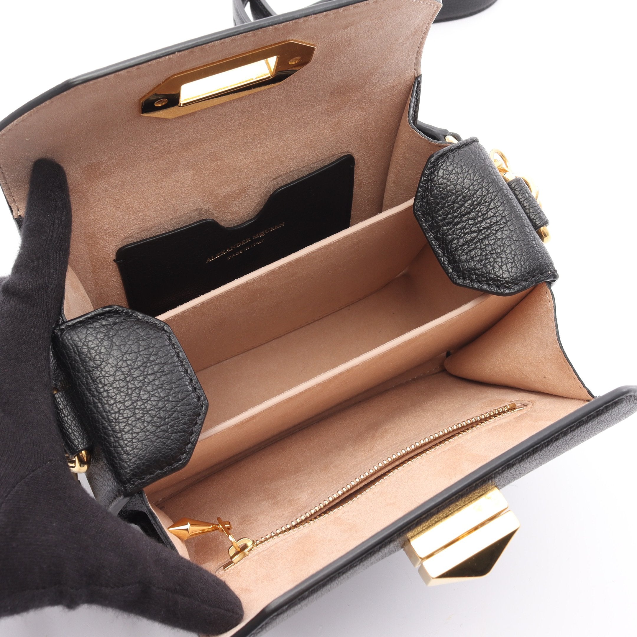 ボックスバッグ チェーンハンドバッグ レザー ブラック 2WAY