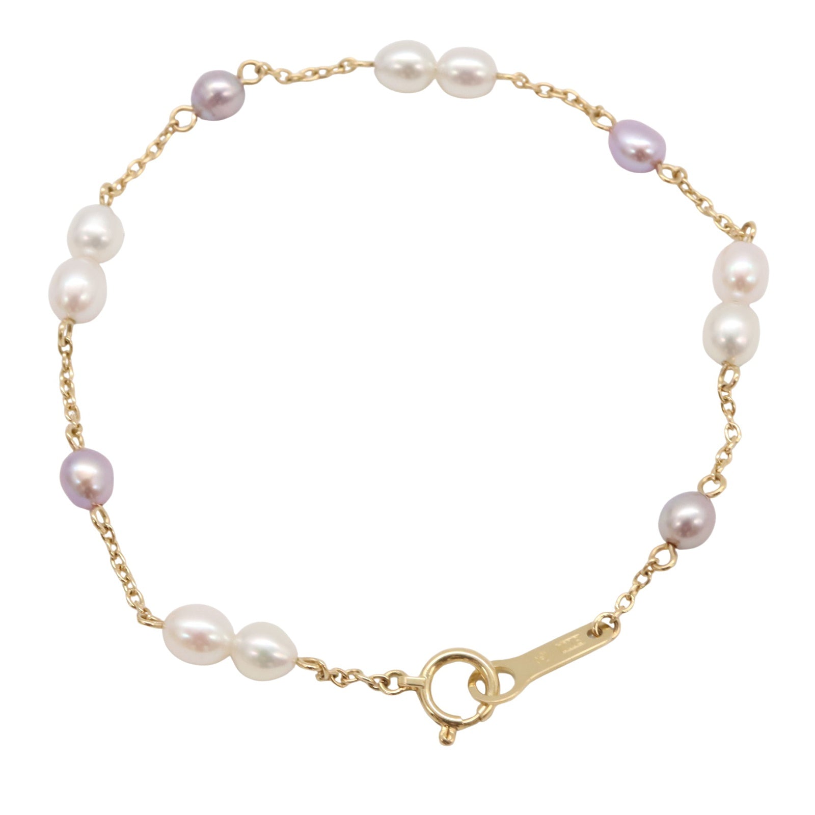 パール ブレスレット ブレスレット K18（イエローゴールド） パール ホワイト パープル タサキ アクセサリー TASAKI