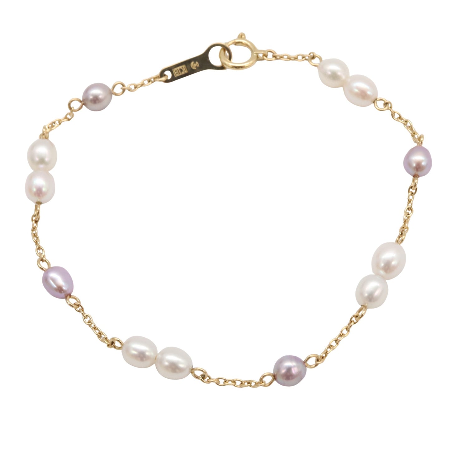 パール ブレスレット ブレスレット K18（イエローゴールド） パール ホワイト パープル タサキ アクセサリー TASAKI