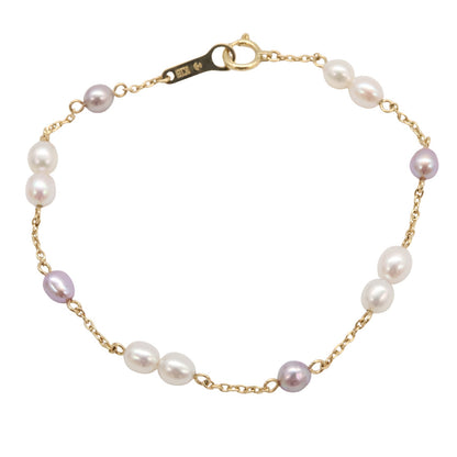 パール ブレスレット ブレスレット K18（イエローゴールド） パール ホワイト パープル タサキ アクセサリー TASAKI