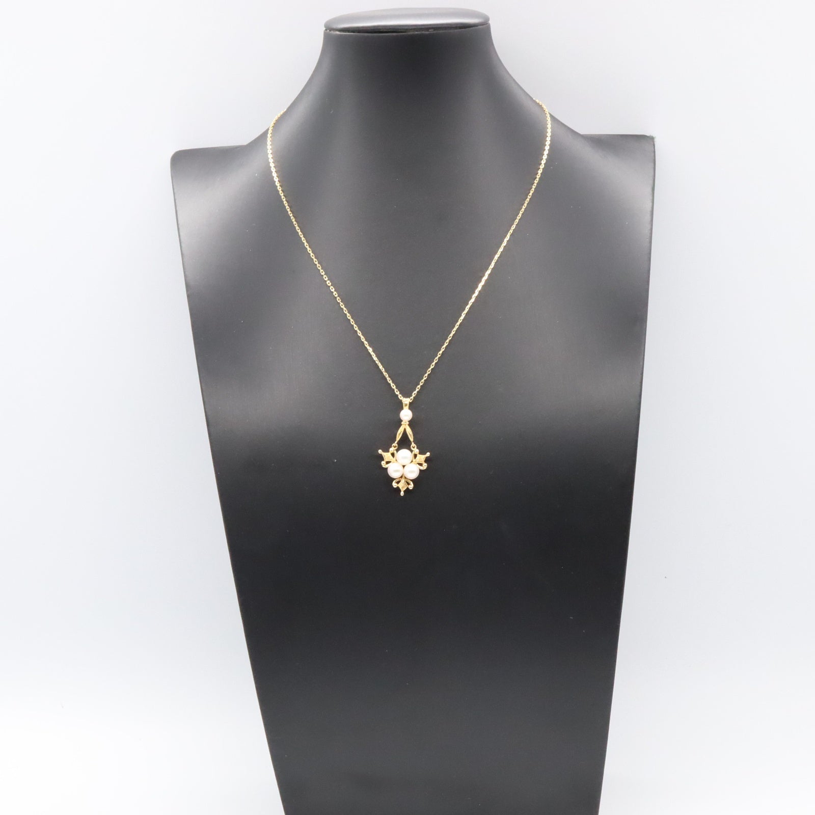 パール ネックレス 4PD ネックレス K18（イエローゴールド） ダイヤモンド パール ホワイト クリア ミキモト アクセサリー MIKIMOTO