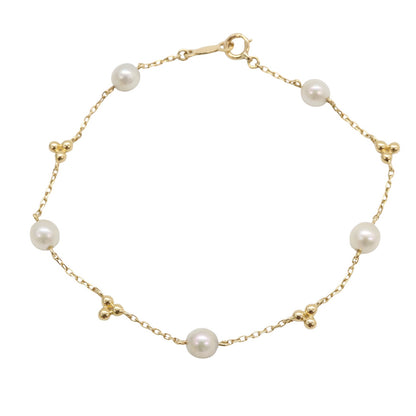 パールブレスレット ブレスレット K18（イエローゴールド） パール ホワイト ミキモト アクセサリー MIKIMOTO