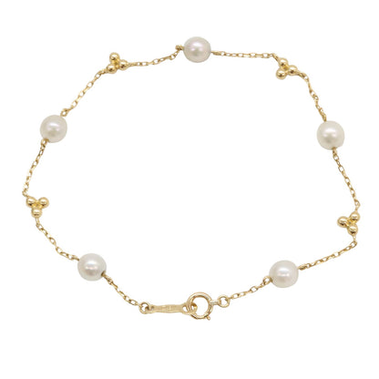 パールブレスレット ブレスレット K18（イエローゴールド） パール ホワイト ミキモト アクセサリー MIKIMOTO