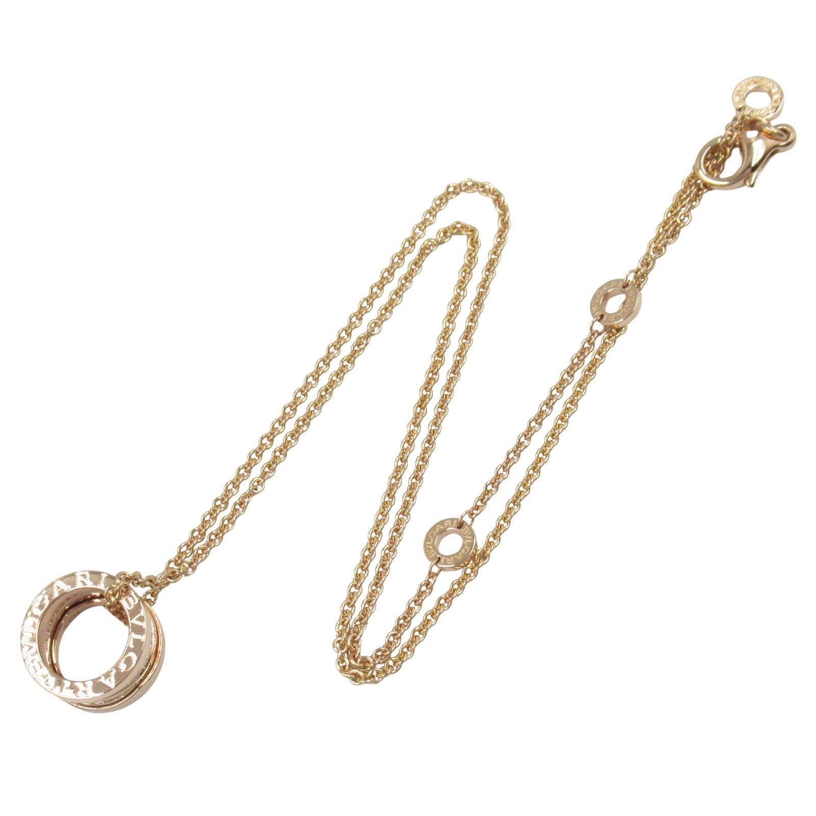 B-zero1 ネックレス パヴェダイヤ ネックレス K18PG（ピンクゴールド） ダイヤモンド クリア ブルガリ アクセサリー BVLGARI