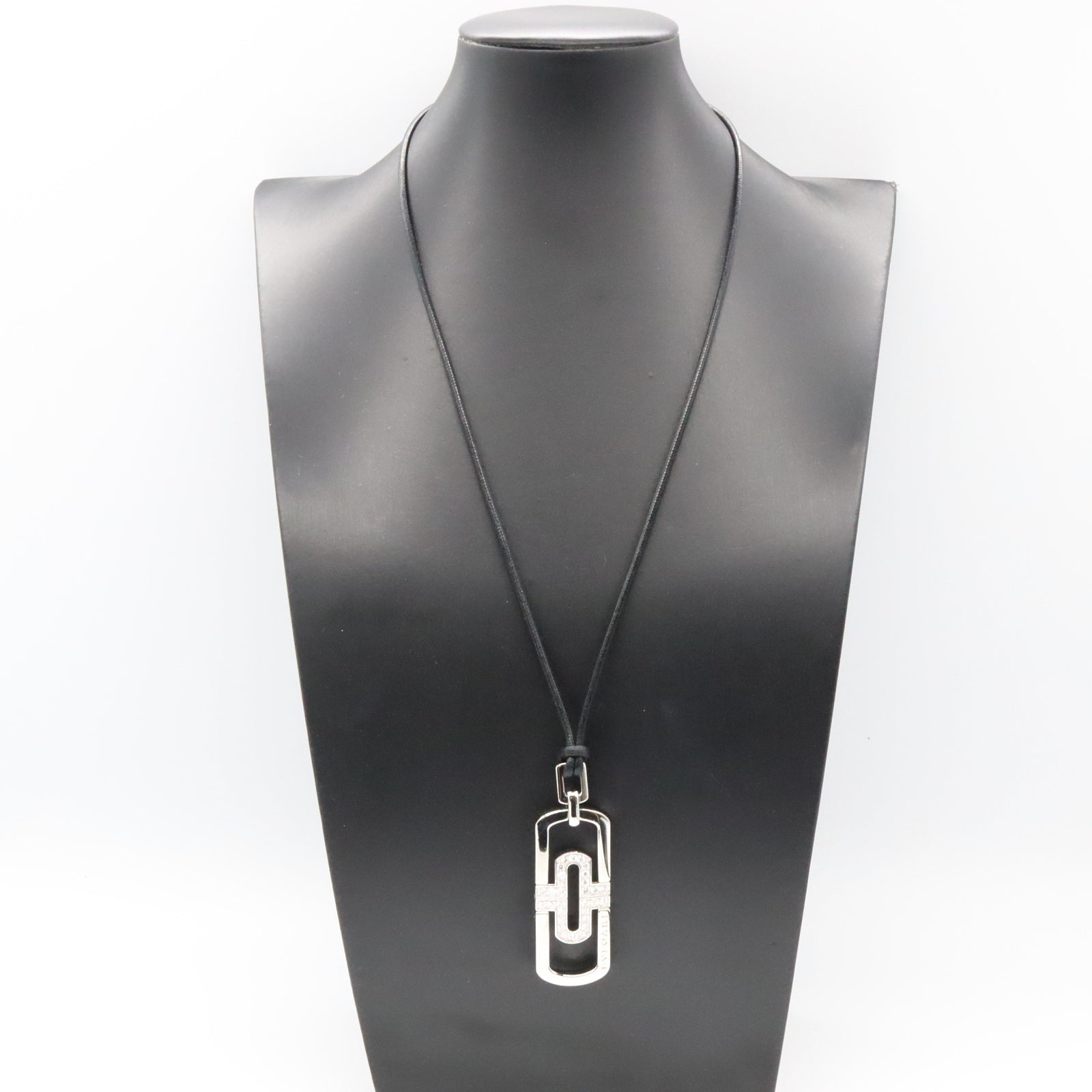 パレンテシネックレス ハーフダイヤ ネックレス K18WG（ホワイトゴールド） ステンレススチール ダイヤモンド クリア ブルガリ アクセサリー BVLGARI