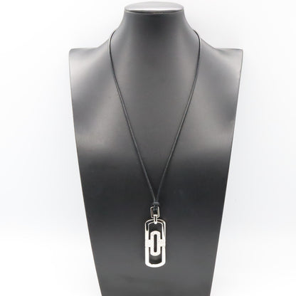 パレンテシネックレス ハーフダイヤ ネックレス K18WG（ホワイトゴールド） ステンレススチール ダイヤモンド クリア ブルガリ アクセサリー BVLGARI