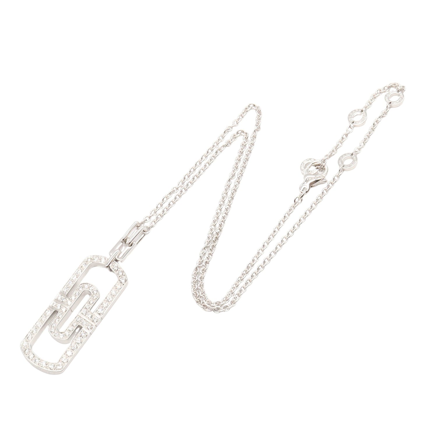 パレンテシ ネックレス ダイヤ ネックレス K18WG（ホワイトゴールド） ダイヤモンド クリア ブルガリ アクセサリー BVLGARI