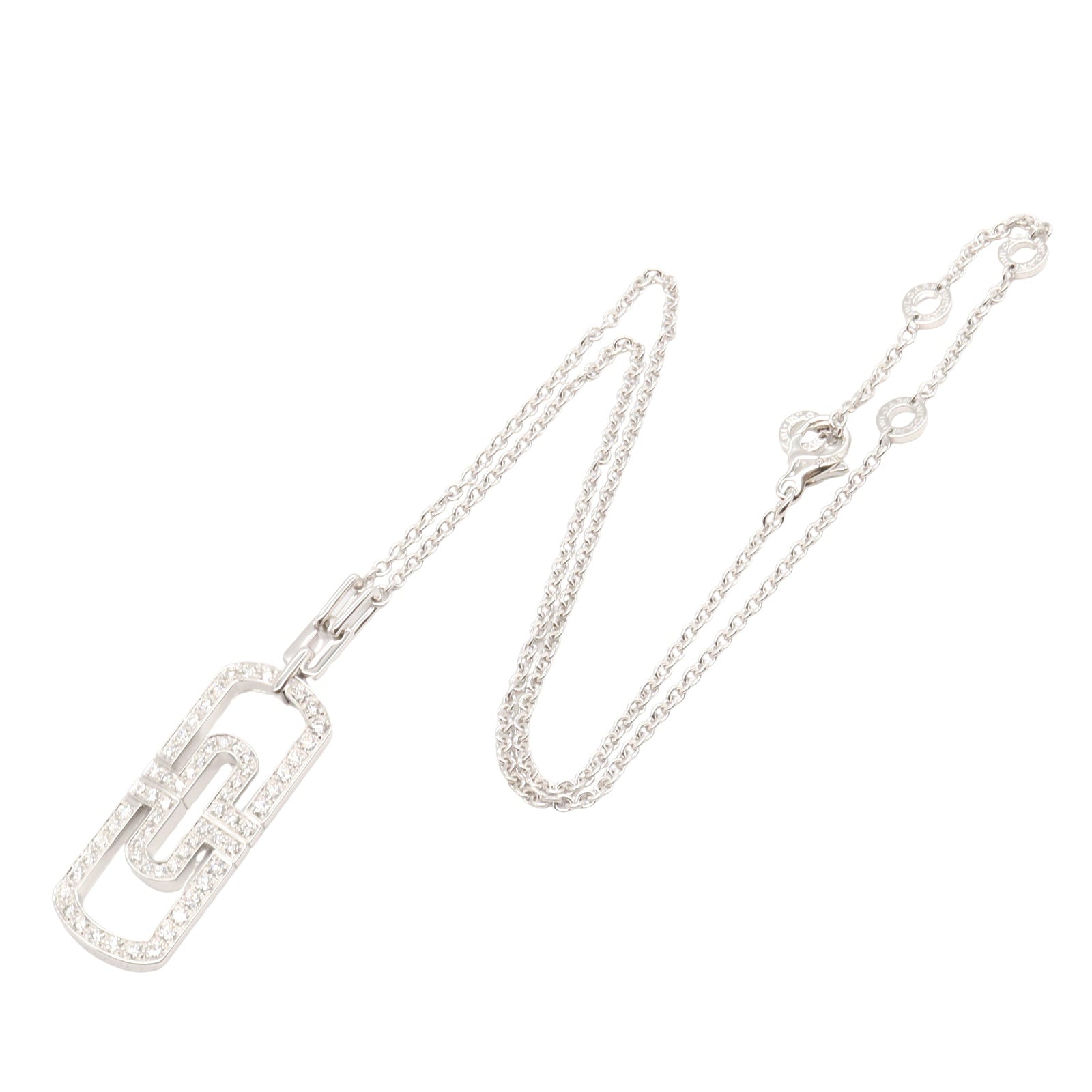 パレンテシ ネックレス ダイヤ ネックレス K18WG（ホワイトゴールド） ダイヤモンド クリア ブルガリ アクセサリー BVLGARI