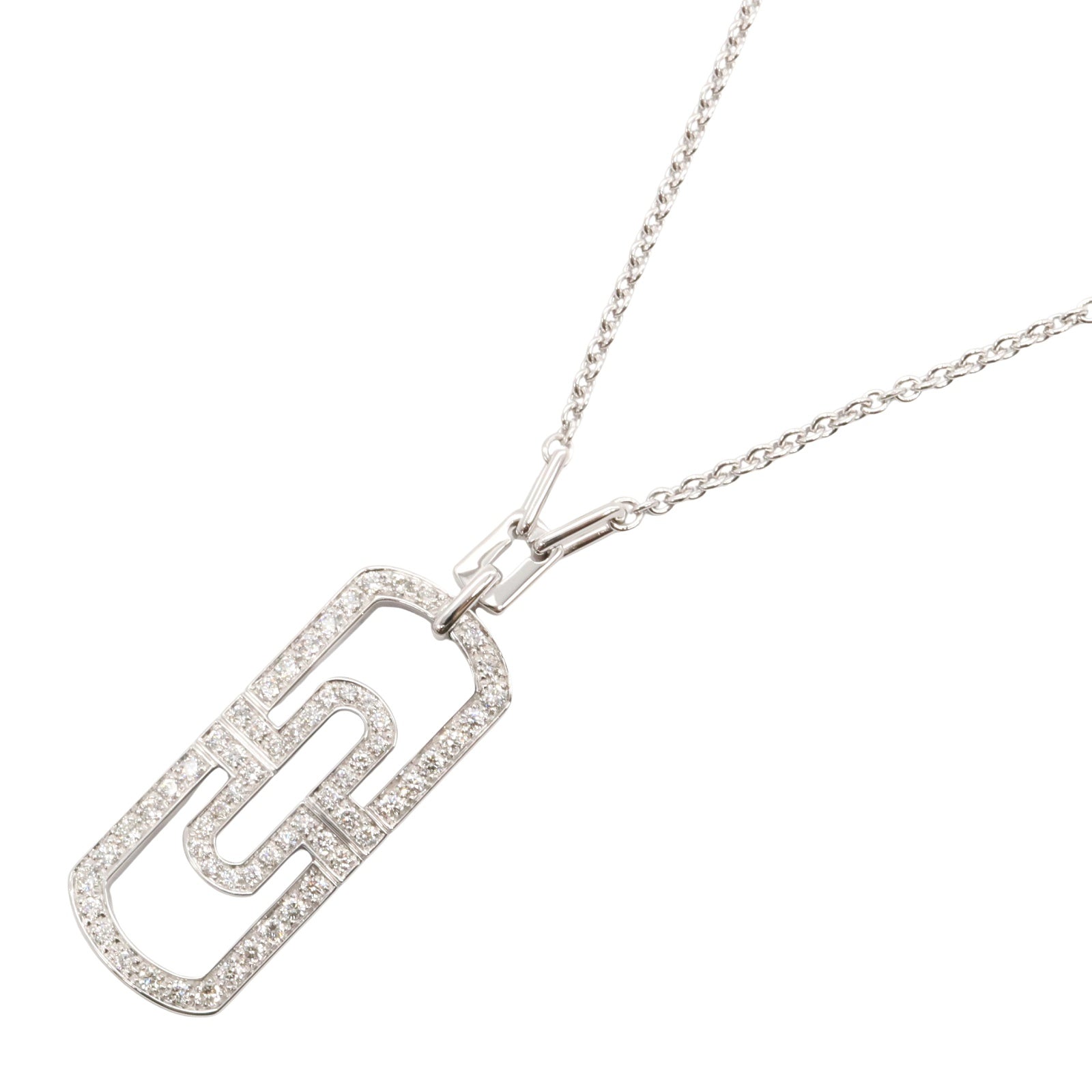 パレンテシ ネックレス ダイヤ ネックレス K18WG（ホワイトゴールド） ダイヤモンド クリア ブルガリ アクセサリー BVLGARI