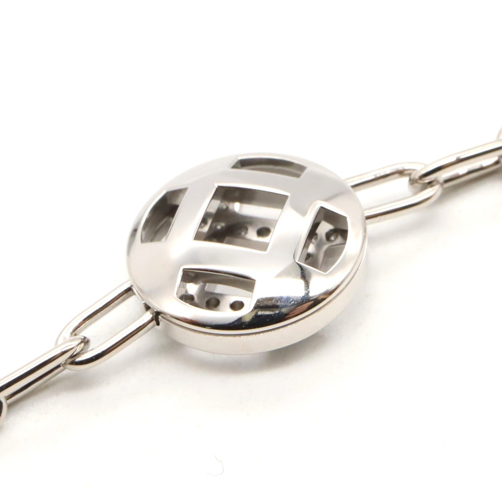 パシャグリッドチェーン ダイヤブレスレット ブレスレット K18WG