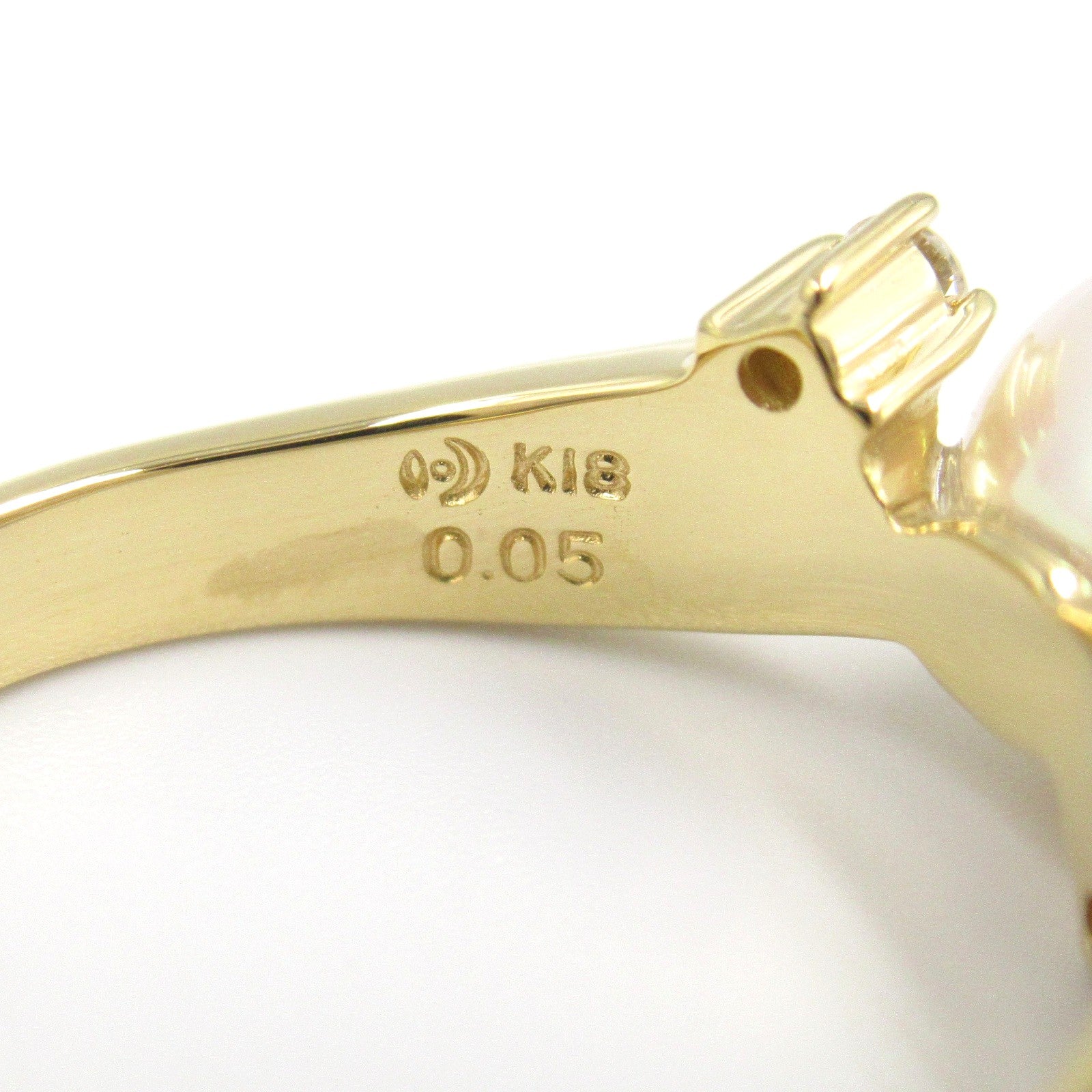 パール ダイヤ リング リング 指輪 K18（イエローゴールド