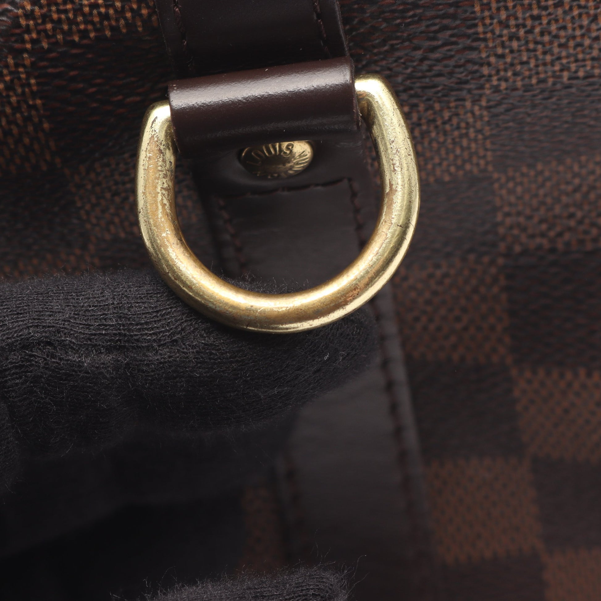 スピーディ バンドリエール30 ダミエエベヌ ハンドバッグ PVC レザー ブラウン 2WAY ルイヴィトン バッグ LOUIS VUITTON