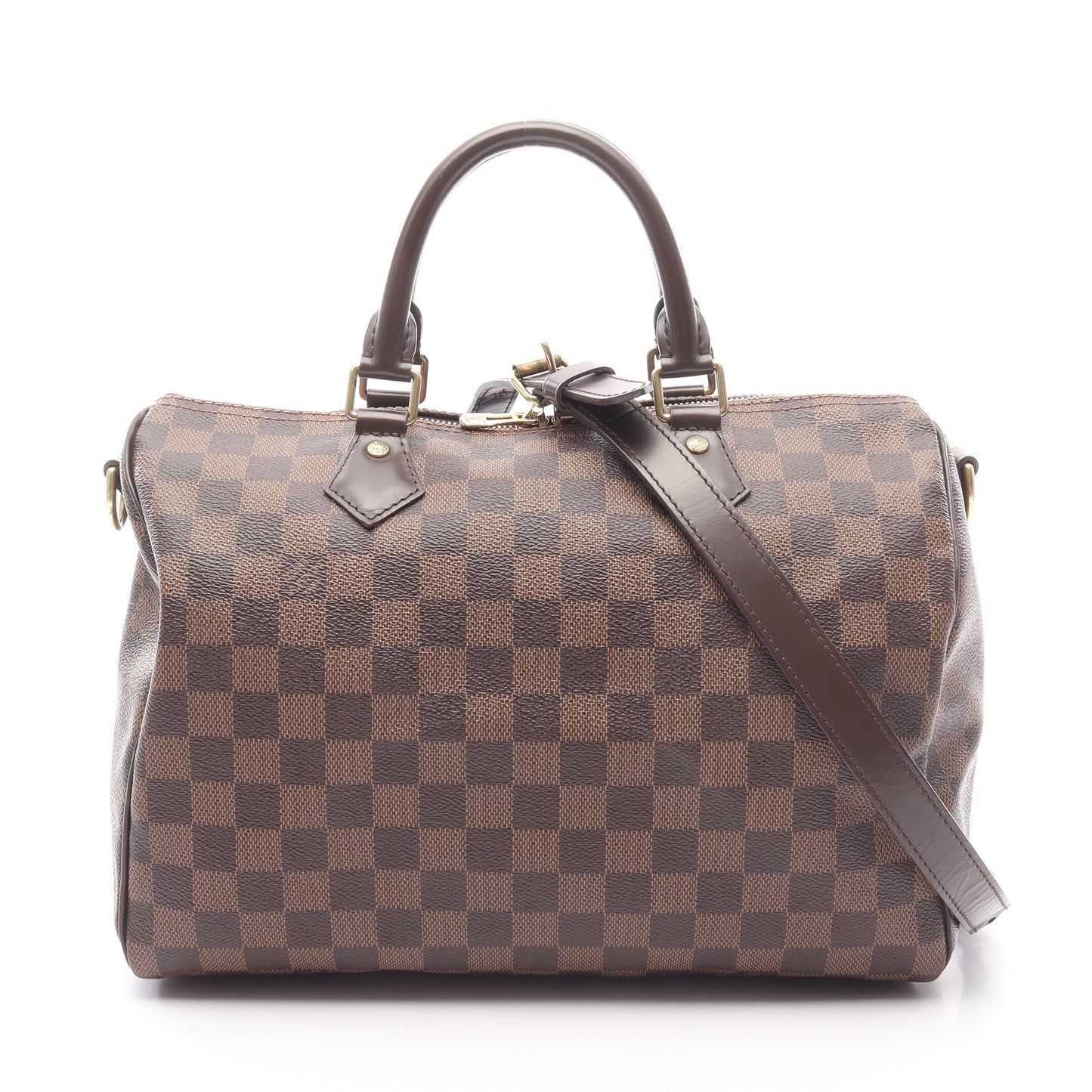 スピーディ バンドリエール30 ダミエエベヌ ハンドバッグ PVC レザー ブラウン 2WAY ルイヴィトン バッグ LOUIS VUITTON