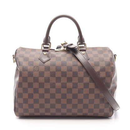 スピーディ バンドリエール30 ダミエエベヌ ハンドバッグ PVC レザー ブラウン 2WAY ルイヴィトン バッグ LOUIS VUITTON
