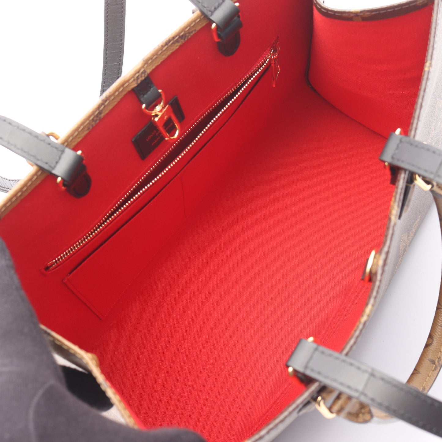 オンザゴーMM モノグラムジャイアント リバース ショルダーバッグ トートバッグ PVC レザー ブラウン ベージュ 2WAY ルイヴィトン バッグ LOUIS VUITTON