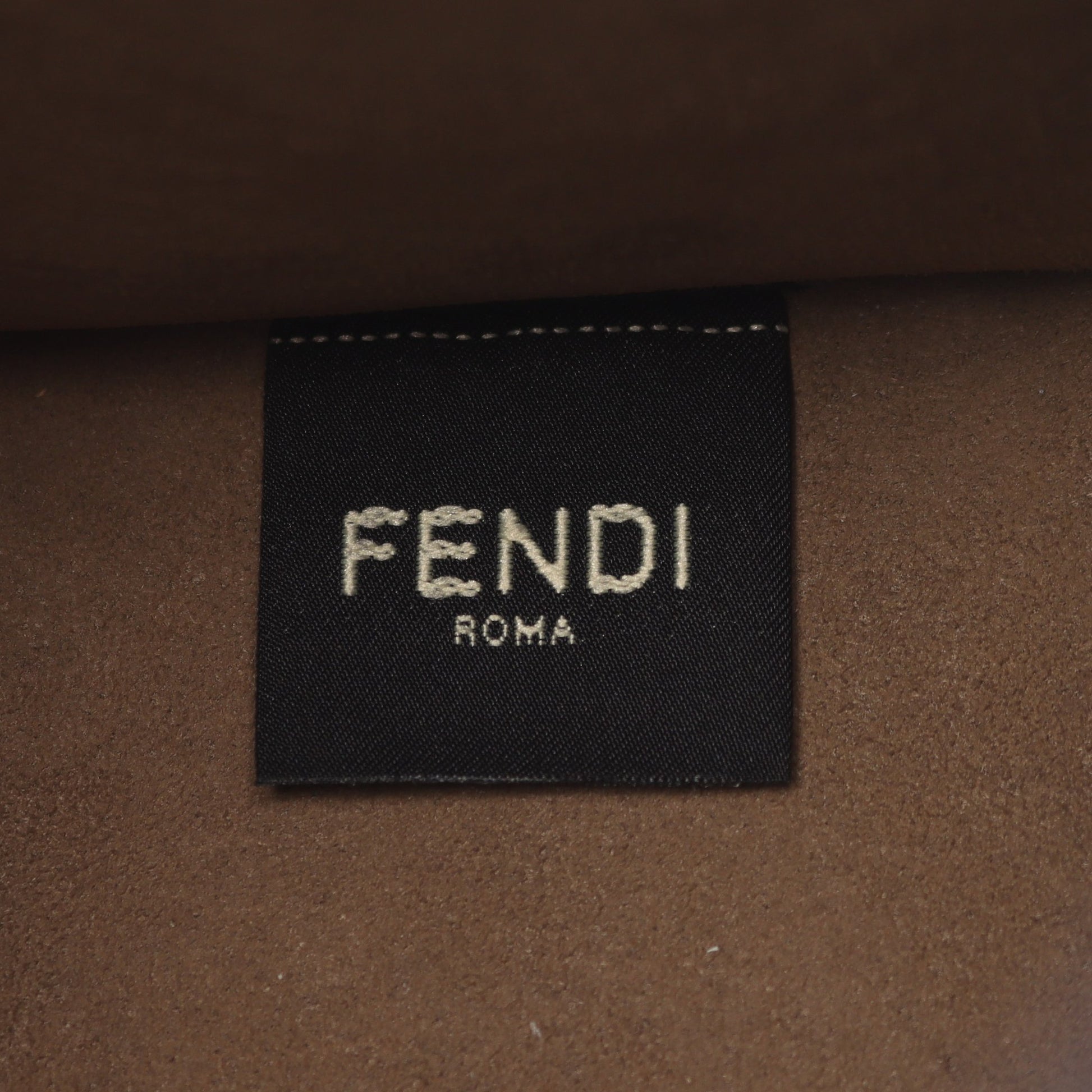 サンシャイン スモール ハンドバッグ トートバッグ キャンバス レザー ブルー ブラウン 2WAY フェンディ バッグ FENDI