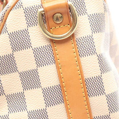 スピーディ バンドリエール25 ダミエ アズール ハンドバッグ PVC レザー ホワイト 2WAY ルイヴィトン バッグ LOUIS VUITTON