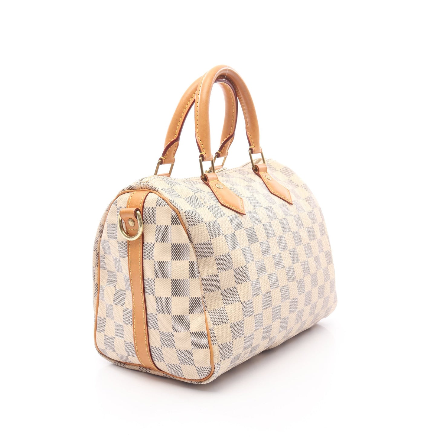 スピーディ バンドリエール25 ダミエ アズール ハンドバッグ PVC レザー ホワイト 2WAY ルイヴィトン バッグ LOUIS VUITTON