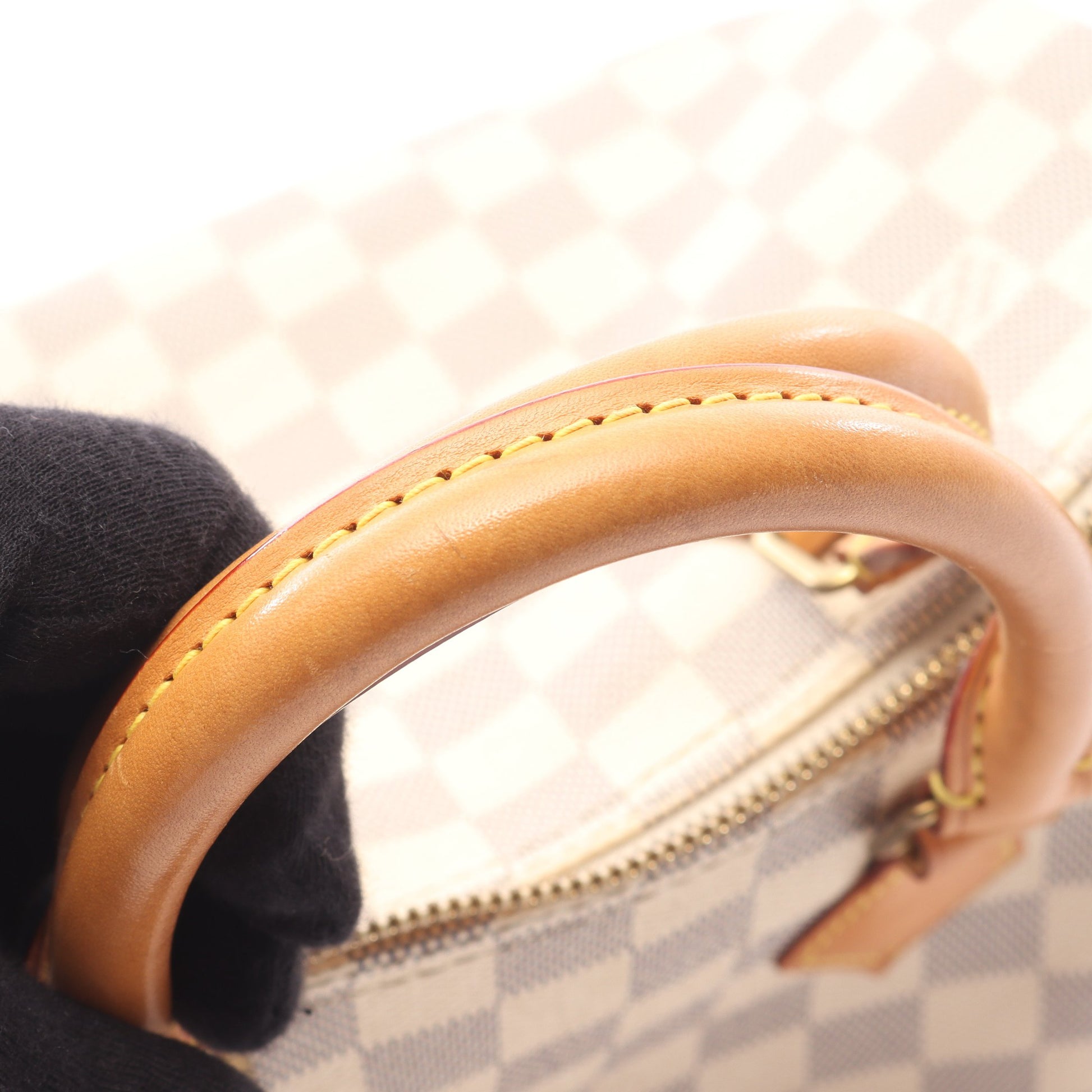 スピーディ バンドリエール25 ダミエ アズール ハンドバッグ PVC レザー ホワイト 2WAY ルイヴィトン バッグ LOUIS VUITTON