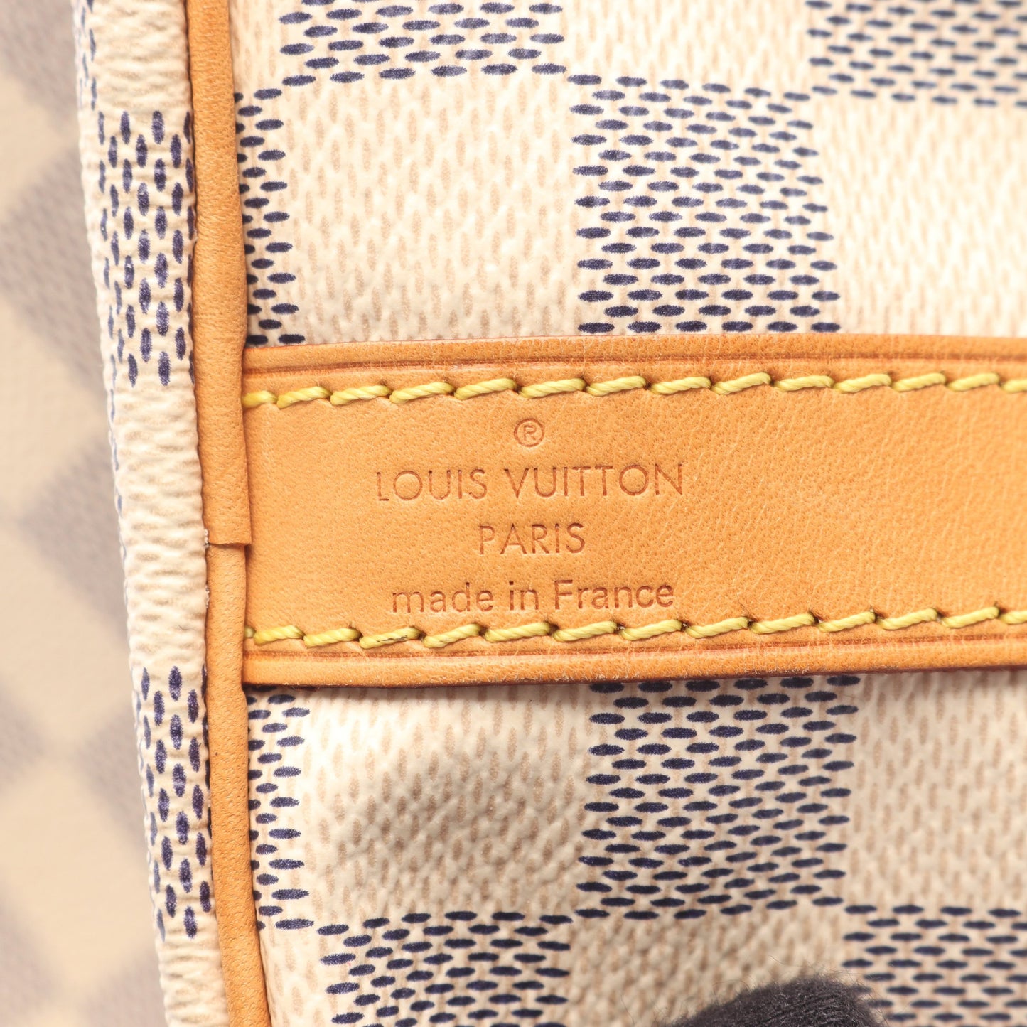 スピーディ バンドリエール25 ダミエ アズール ハンドバッグ PVC レザー ホワイト 2WAY ルイヴィトン バッグ LOUIS VUITTON