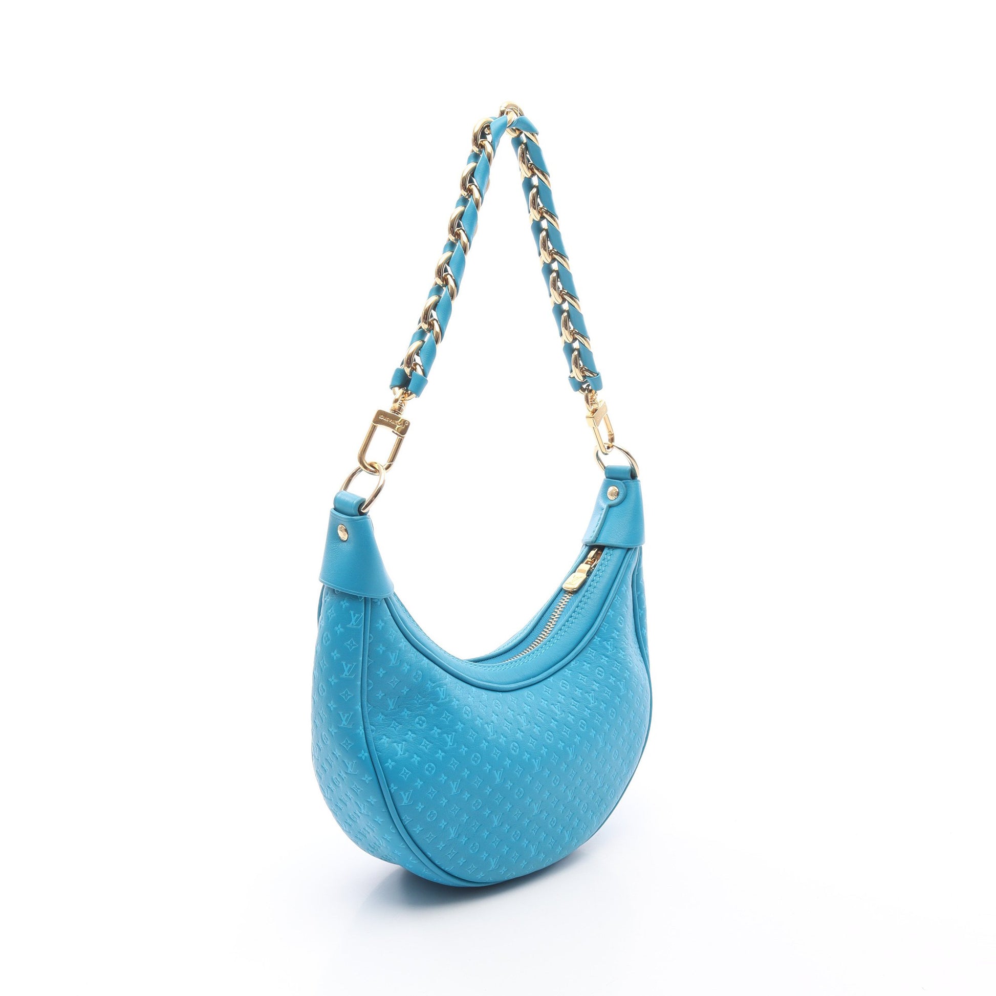 ループ ナノグラム ショルダーバッグ レザー ターコイズブルー 2WAY ルイヴィトン バッグ LOUIS VUITTON