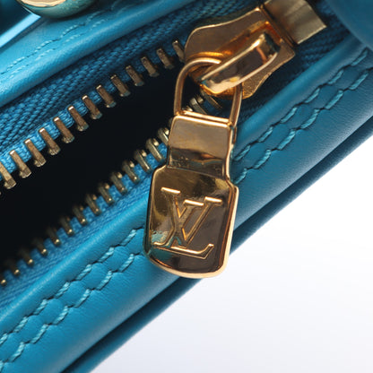 ループ ナノグラム ショルダーバッグ レザー ターコイズブルー 2WAY ルイヴィトン バッグ LOUIS VUITTON