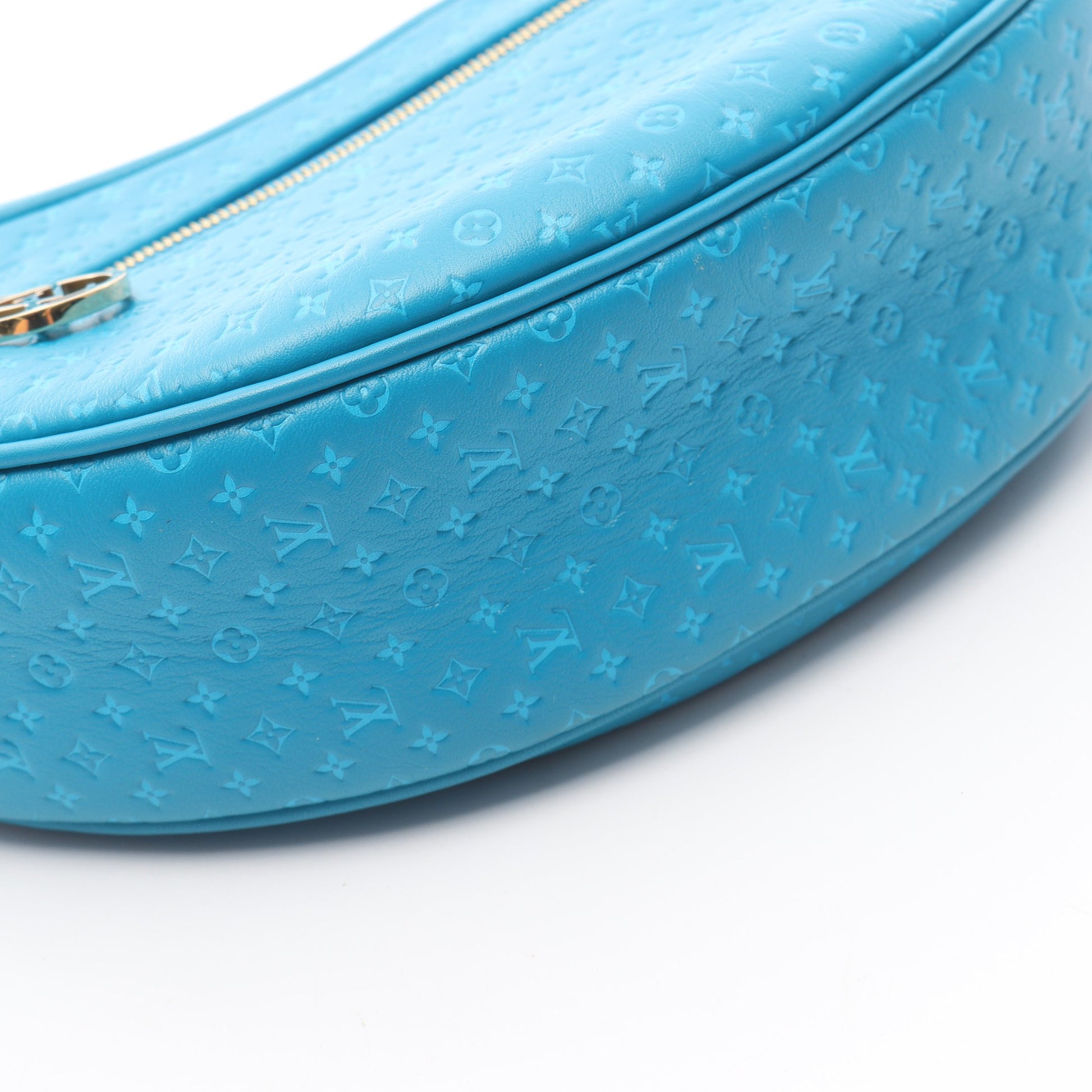 ループ ナノグラム ショルダーバッグ レザー ターコイズブルー 2WAY ルイヴィトン バッグ LOUIS VUITTON