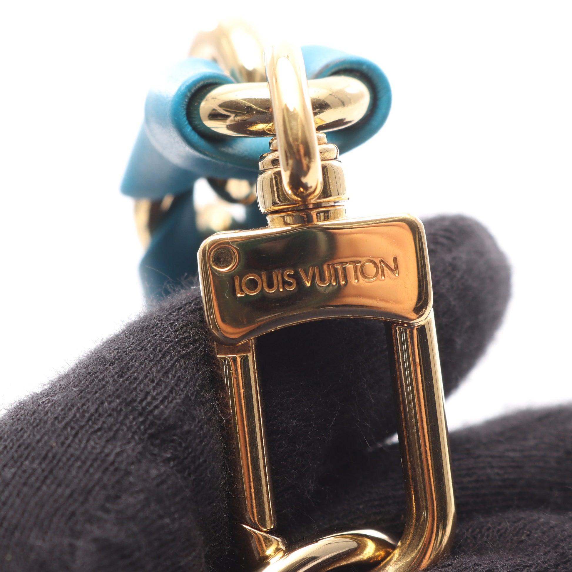 ループ ナノグラム ショルダーバッグ レザー ターコイズブルー 2WAY ルイヴィトン バッグ LOUIS VUITTON