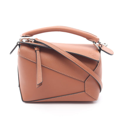 PUZZLE BAG MINI パズルバッグ ミニ ハンドバッグ レザー ブラウン 2WAY ロエベ バッグ LOEWE