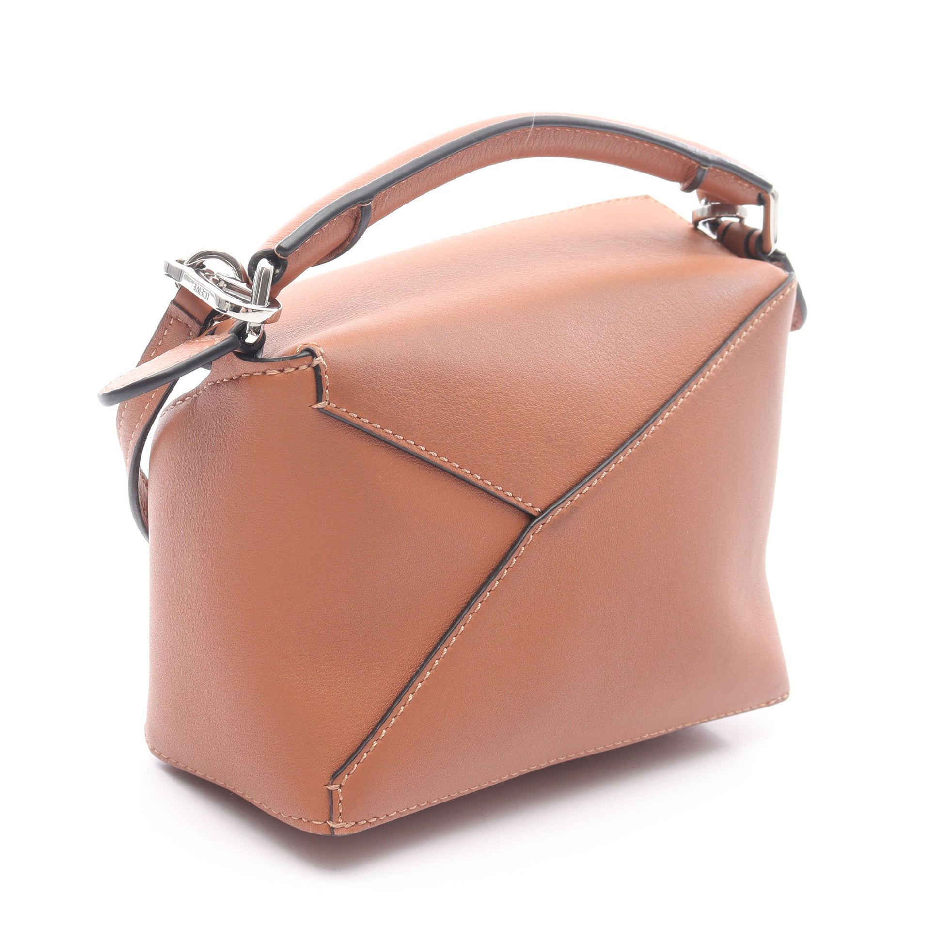 PUZZLE BAG MINI パズルバッグ ミニ ハンドバッグ レザー ブラウン 2WAY ロエベ バッグ LOEWE