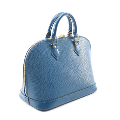 アルマ エピ トレドブルー ハンドバッグ レザー ブルー ルイヴィトン バッグ LOUIS VUITTON