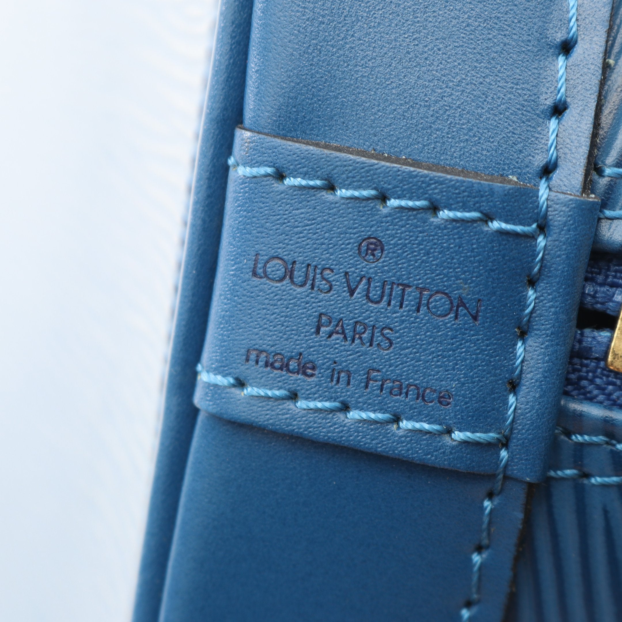 アルマ エピ トレドブルー ハンドバッグ レザー ブルー ルイヴィトン
