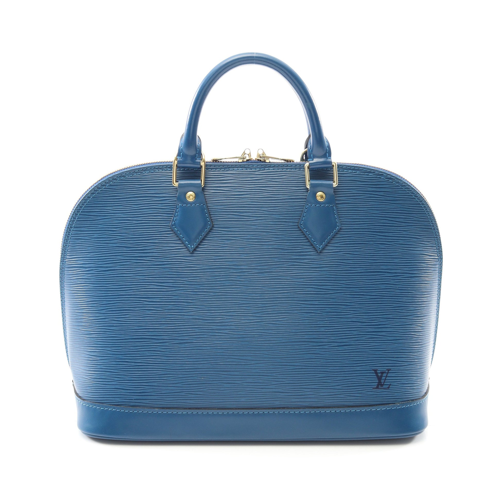 アルマ エピ トレドブルー ハンドバッグ レザー ブルー ルイヴィトン バッグ LOUIS VUITTON