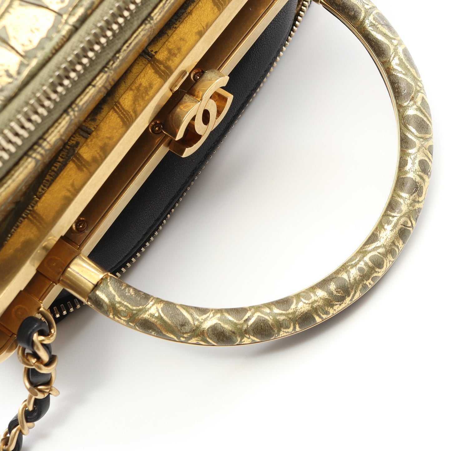 ココマーク ショルダーバッグ レザー ゴールド ブラック ゴールド金具 がま口 2WAY シャネル バッグ CHANEL