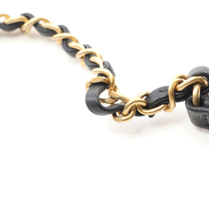 ココマーク ショルダーバッグ レザー ゴールド ブラック ゴールド金具 がま口 2WAY シャネル バッグ CHANEL