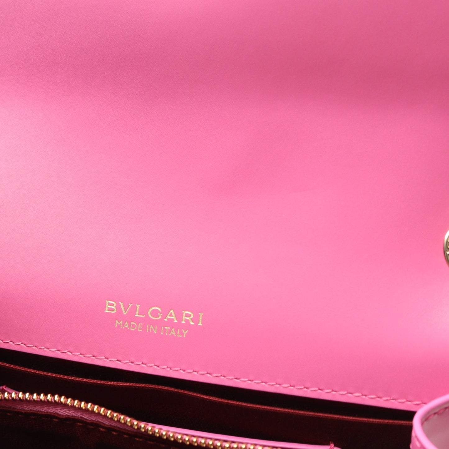セルペンティ フォーエバー チェーンショルダーバッグ レザー ピンク ブルガリ バッグ BVLGARI