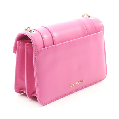 セルペンティ フォーエバー チェーンショルダーバッグ レザー ピンク ブルガリ バッグ BVLGARI