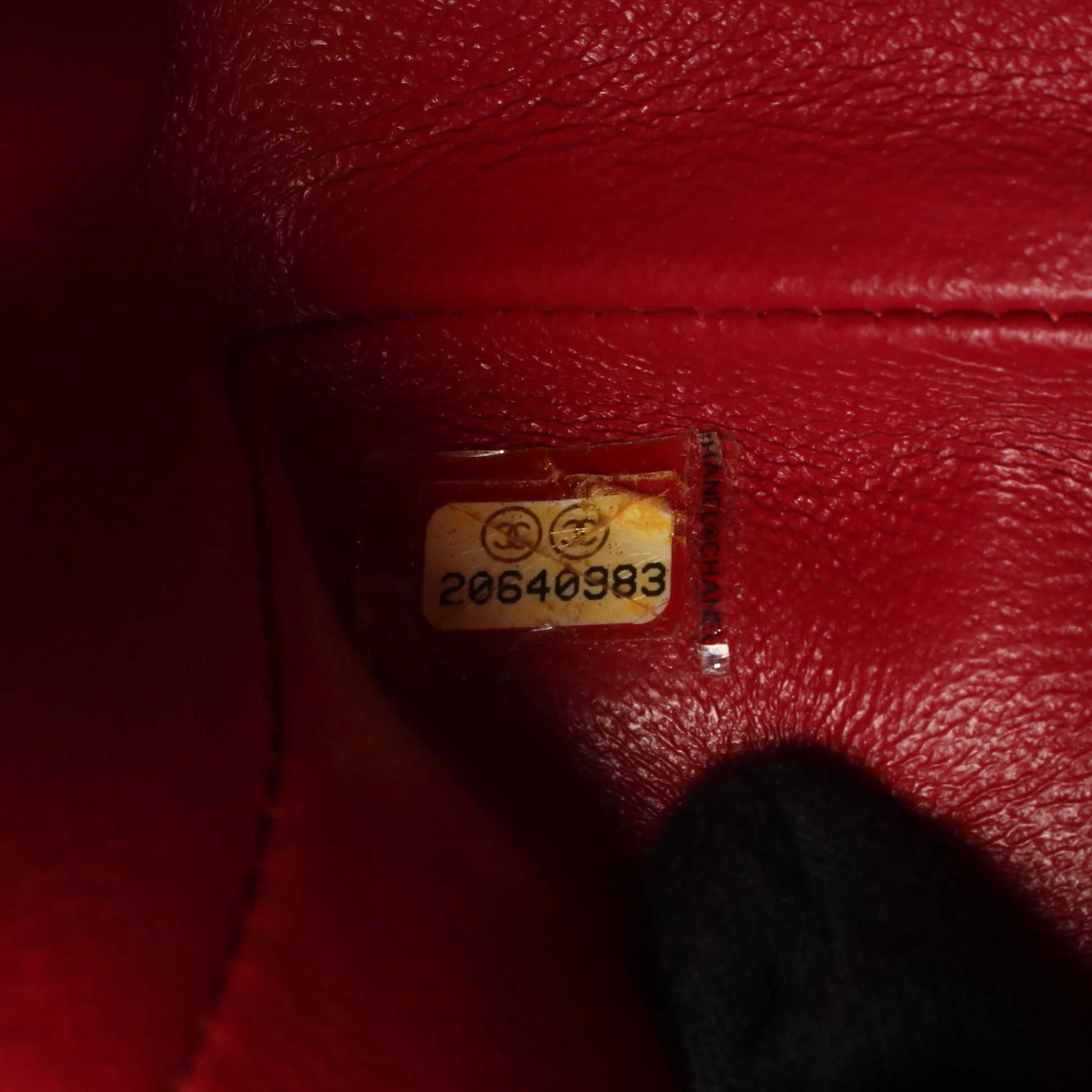 ミニマトラッセ20 チェーンショルダーバッグ キャビアスキン レッド シルバー金具 シャネル バッグ CHANEL
